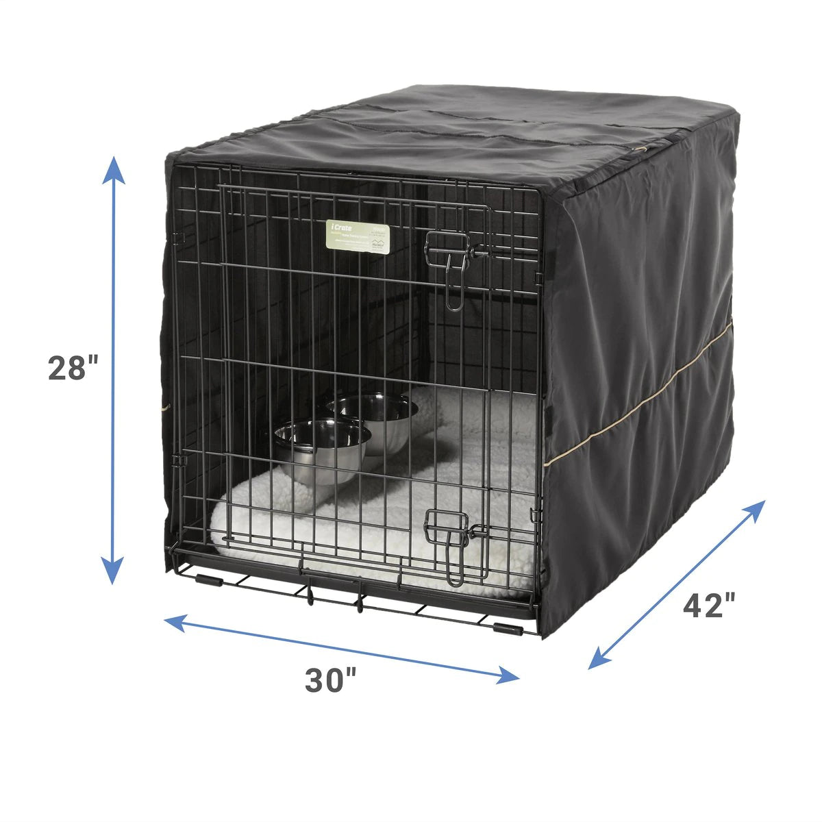 MidWest iCrate Double Door Collapsible Wire Dog Crate Kit