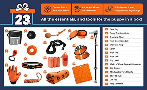 23PC ORANGE SETONWARE PUPPY STARTER KIT