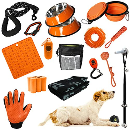 23PC ORANGE SETONWARE PUPPY STARTER KIT