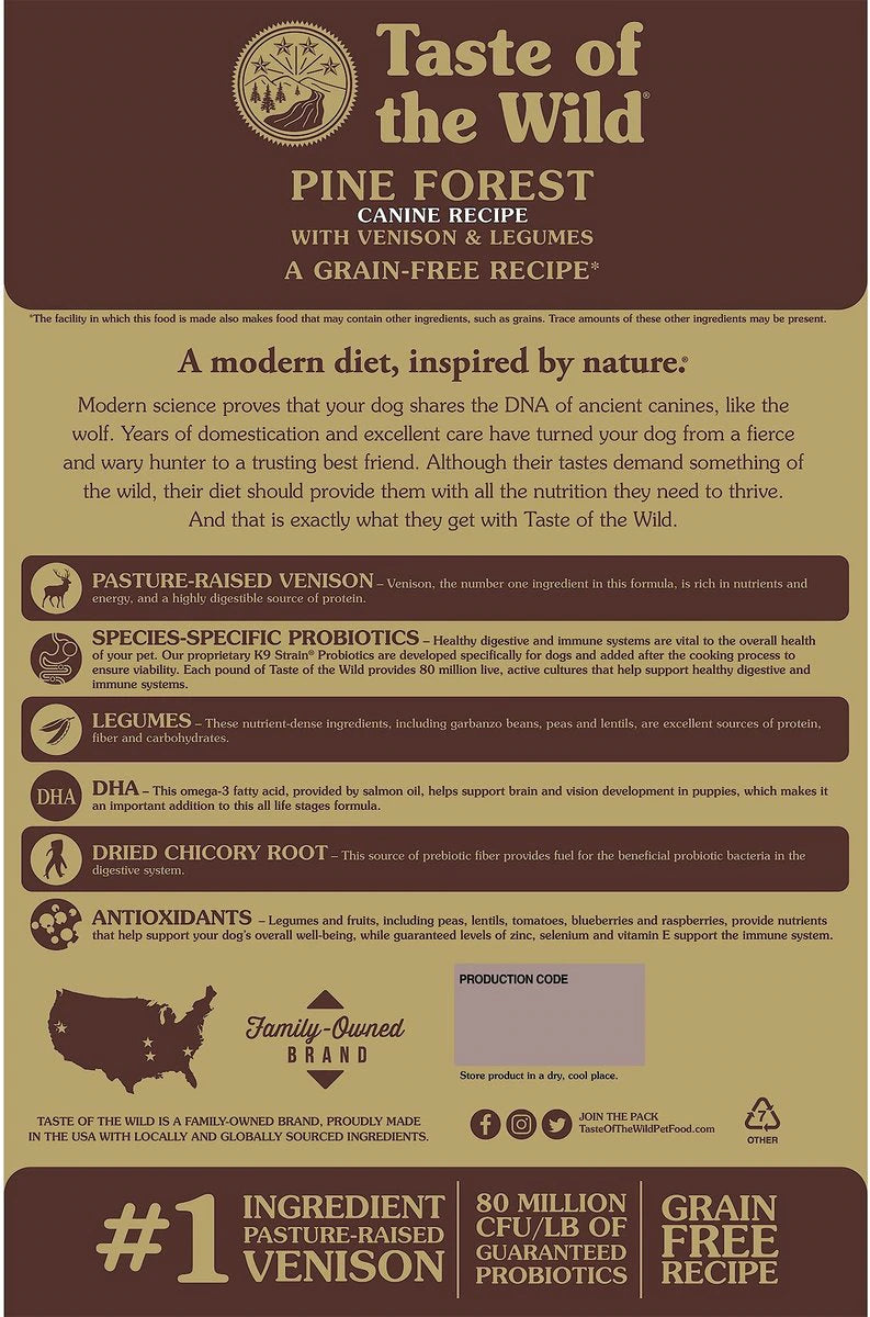 Taste of the Wild Pine Forest Grain-Free Dry Dog Food